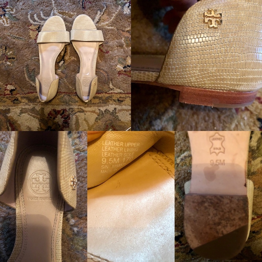 Tory Burch Savannah Embossed D'orsay flat size 9.5